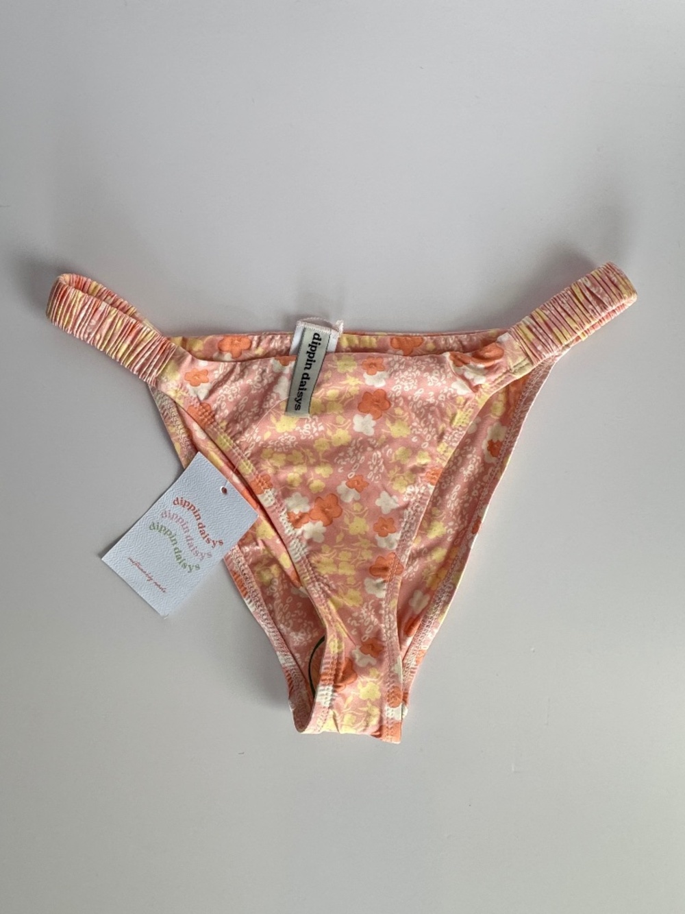 Dippin’ Daisy’s Pink Floral High-Cut Bikini Bottom NWT